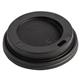 Fiesta Black Polystyrene Lids for 8oz Coffee Cups (50 Pack)