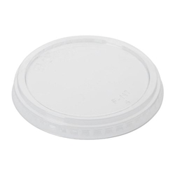 Fiesta Recyclable rPET Flat Lids for Deli Cups 8/12/16oz (300 Pack)