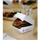 Notpla 5" Clamshell Burger Boxes - White (200 Pack)