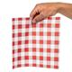 Fiesta Compostable Red Gingham Greaseproof Sheets 250x250mm (200 Pack)