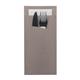 Europochette Extra Size Greige Cutlery Pouch with White Airlaid Napkin (200 pack)