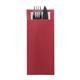 Europochette Classic Size Beet Red Cutlery Pouch with White 2ply Napkin (500 pack)