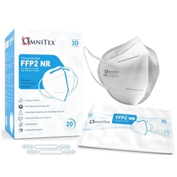 1 x Box of Omnitex FFP2 Masks (White) - 20 Masks Per Box