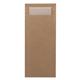Europochette Classic Size Kraft Brown Cutlery Pouch with Kraft 2ply Napkin (500 pack)
