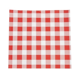 Greaseproof Paper Sheets Red Gingham 250 x 250mm (200 pack)