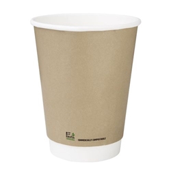 Fiesta Compostable Coffee Cups Double Wall 340ml (25 Pack)