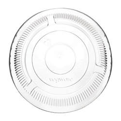 Vegware 96 Series Compostable Cold Cup Flat Lids No Hole 12/16oz (1000 pack)