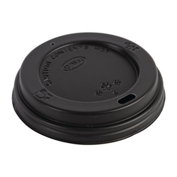 Fiesta Recyclable Coffee Cup Lids Black 340ml / 12oz and 455ml / 16oz (50 Pack)