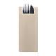 Europochette Classic Size Cream Cutlery Pouch with White 2ply Napkin (500 pack)