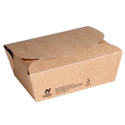 Notpla Medium Takeaway Boxes 1200ml - Kraft (250 Pack)
