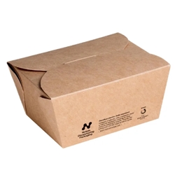 Notpla Small Takeaway Boxes 800ml - Kraft (500 Pack)