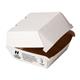 Notpla 5" Clamshell Burger Boxes - White (200 Pack)