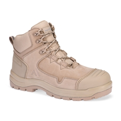 FD04 - Composite Nubuck Leather Mid Boot S3S HRO SR FO SC LG Stone - Size 10 (EU 44)