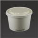Vegware Compostable Hot Food Pot Flat Lids 350ml / 12oz and 455ml / 16oz (500 pack)