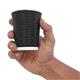 Fiesta Recyclable Coffee Cups Ripple Wall Black 225ml / 8oz (500 Pack)