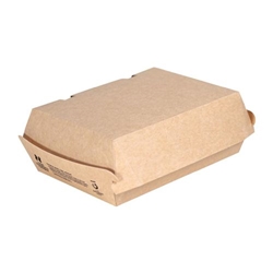Notpla 7"x5" Clamshell Takeaway Boxes - Kraft (200 Pack)