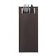 Europochette Classic Size Chocolate Brown Cutlery Pouch with Kraft 2ply Napkin (500 pack)