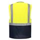 C476 - Warsaw Hi-Vis Contrast Executive Vest Yellow/Navy - Small