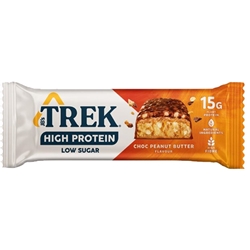 TREK - HIGH PROTEIN, LOW SUGAR BAR - CHOC PEANUT - 12X55G