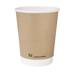Fiesta Compostable Coffee Cups Single Wall 8oz (1000 Pack)