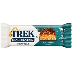 TREK - HIGH PROTEIN, LOW SUGAR BAR - CHOC CARAMEL - 12X55G