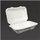 Vegware Compostable Bagasse Clamshell Hinged Meal Boxes 228mm