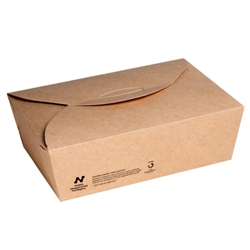 Notpla Large Takeaway Boxes 1750ml - Kraft (220 Pack)