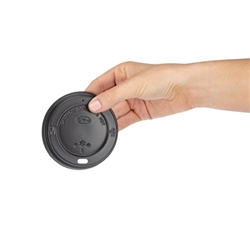 Fiesta Recyclable Coffee Cup Lids Black 340ml / 12oz & 455ml / 16oz (1000 Pack)