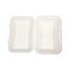 Vegware Compostable Bagasse Clamshell Hinged Meal Boxes 228mm
