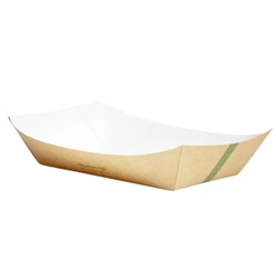 Vegware Kraft Food Tray Medium 8x5.5" (275 Pack)