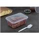 Fiesta Recyclable Plastic Microwavable Containers with Lid Large 1000ml (250 Pack)