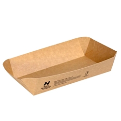 Notpla 8"x5" Rectangular Trays - Kraft (400 Pack)