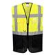 C476 - Warsaw Hi-Vis Contrast Executive Vest Yellow/Navy - Small