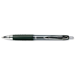 uni-ball Signo 207 UMN-207E Retractable Gel Rollerball Pen 0.7mm Tip 0.4mm Line BLACK (Pack 12)