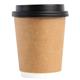 Fiesta Black Polystyrene Lids for 8oz Coffee Cups (50 Pack)