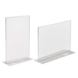 Acrylic double sided poster sign holders A5 Print Holder (upright) Landscape