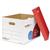 Euroffice Storage & Archive Box Red and White 100% Recycled - Pack 10