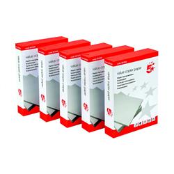5 Star Copier Paper A4 80gsm White Ream-Wrapped (Pack of 2500)