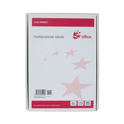 5 Star Office Multipurpose Labels Laser Copier [Pack 500] - 940457