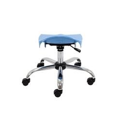 Titan Swivel Junior Stool - 405-475mm Seat Height - Sky Blue with castors Ref T32-CB