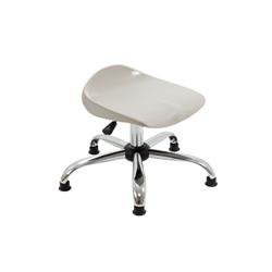 Titan Swivel Junior Stool with Chrome Base and Glides Size 5-6 Grey/Chrome Ref T32-GRG