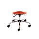 Titan Swivel Junior Stool with Chrome Base and Castors Size 5-6 Orange/Chrome Ref T32-O