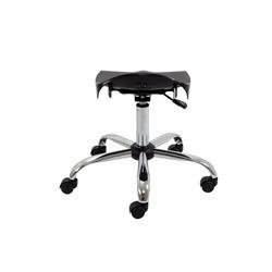 Titan Swivel Senior Stool with Chrome Base and Castors Size 5-6 Black/Chrome Ref T33-BK