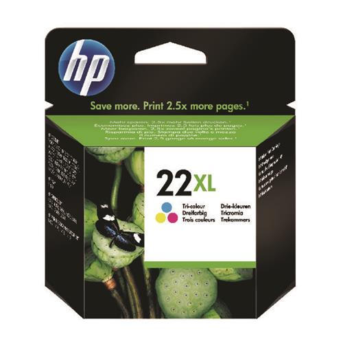 Hewlett Packard HP 22XL Tricolour Inkjet Cartridge for Deskjet D1560