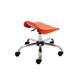Titan Swivel Junior Stool with Chrome Base and Castors Size 5-6 Orange/Chrome Ref T32-O