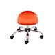 Titan Swivel Junior Stool with Chrome Base and Castors Size 5-6 Orange/Chrome Ref T32-O