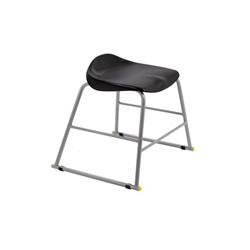 Titan Black Poly Lipped Stool - 445Mm High Ref T90-BK