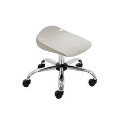 Titan Swivel Junior Stool with Chrome Base and Castors Size 5-6 Grey/Chrome Ref T32-GR