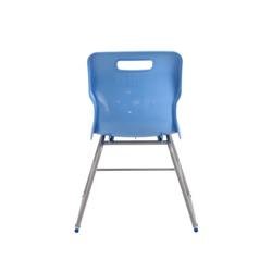 Titan Swivel Junior Stool with Chrome Base and Castors Size 5-6 Black/Chrome Ref T32-BK