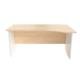 Mezzo Panel 1600 Right Hand Wave Panel Workstation White Legs - Maple Ref OPP1610WVRPWHMA
